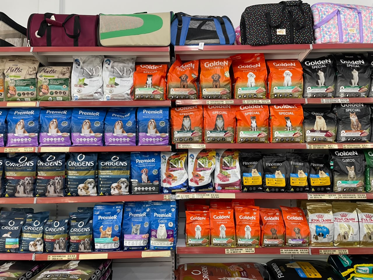 Produtos disponíveis na Unidade Centro